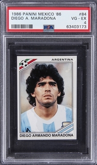 1986 Panini Mexico 86 #84 Diego Maradona - PSA VG-EX 4
